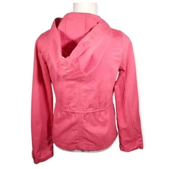 AEROPOSTALE PRINCE & FOX PINK/CORAL HOODED UTILITY JACKET SZ.S EUC. - Picture 5 of 8